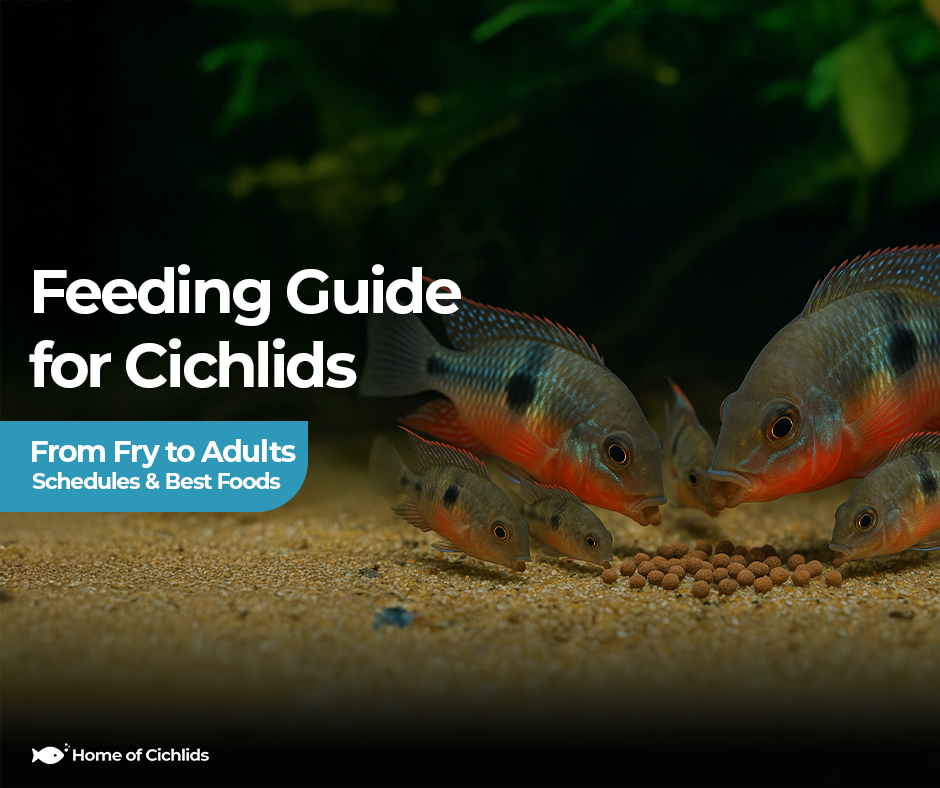 Home of Cichlids | Feeding Guide for Cichlids: From Fry to Adults (Schedules & Best Foods)